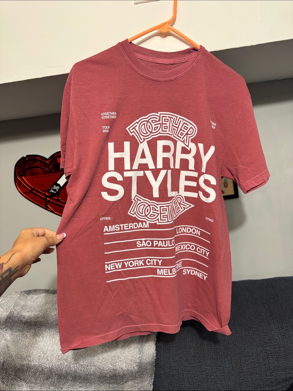 Harry Styles pop up shop exclusive t shirt